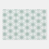 Dusty Green Seamless Arabesque Muster Geschenkpapier Set (Vorderseite)