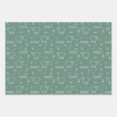 Dusty Green Sheep Eid Mubarak Kids Geschenkpapier Set (Vorderseite 3)