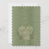 Dusty Green Shiny Elegant Sparkly Frame Wedding Einladung (Rückseite)