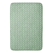 Dusty Green Zickzack Pattern Klein Badematte (Vorderseite Vertikal)
