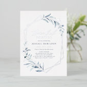 Dusty Greenery Rose Gold Rustikales Brautparty Foi Folieneinladung (Stehend vorne)