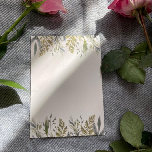 Dusty Greenery Wedding Einladung