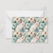 Dusty grüne Blumen Hochzeitsreaktion UAWG Mitteilungskarte (Rückseite)