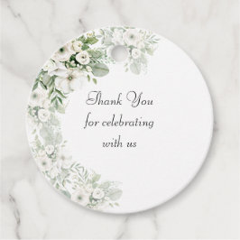 Dusty grüne Rose Aquarell Hochzeit Geschenkanhänger