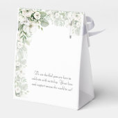 Dusty grüne Rose Aquarell Hochzeit Geschenkschachtel (Rückseite)