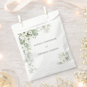 Dusty grüne Rose Aquarell Hochzeit Geschenktütchen