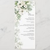 Dusty grüne Rose Aquarell Hochzeit Menükarte (Vorderseite)