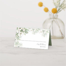 Dusty grüne Rose Aquarell Hochzeit Platzkarte