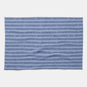 Dusty Indigo Glitter Style Horizontale Streifen Geschirrtuch (Horizontal)