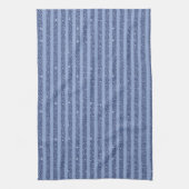 Dusty Indigo Glitter Style Horizontale Streifen Geschirrtuch (Vertikal)