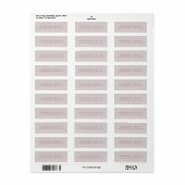 Dusty lavendel minimale elegante Rücksendeadresse (Vorne)