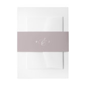 Dusty Lavender Elegant Simple Monogram Wedding Einladungsbanderole (Vorderseite Beispiel)