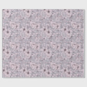 Dusty Lavender Floral Geschenkpapier (Flach)