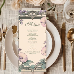 Dusty Lavender Frame Hochzeit Menükarte