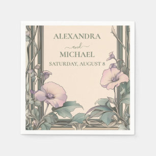 Dusty Lavender Frame Hochzeit Serviette