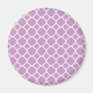 Dusty Lavender Lila Quatrefolienmuster Magnet