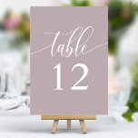 Dusty Lavender Minimalistisch Calligrafy Wedding Tischnummer<br><div class="desc">Mit diesen lila Hochzeitsfeiern führen Sie Ihre Gäste mit diesen eleganten, staubigen Lavendel-Tischnummern zu ihren Sitzplätzen. Diese Tischnummern mit minimalistischem Design und moderner Kalligraphie fügen Ihrem Hochzeitsempfang eine Touch von Eleganz hinzu. Der weiche Hintergrund und die gepflegte, elegante Typografie sorgen für eine einfache Lesbarkeit bei gleichzeitig verstärkter Hochzeitsdekoration. Diese Tischnummern...</div>