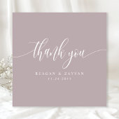 Dusty Lavender Minimalistisch Script Wedding Dankeskarte