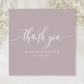 Dusty Lavender Minimalistisch Script Wedding Dankeskarte