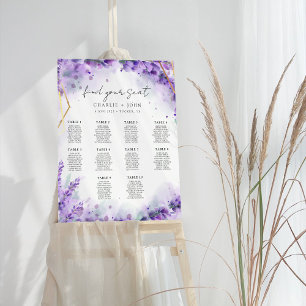Dusty Lavender Modern Wedding Seekarte Poster
