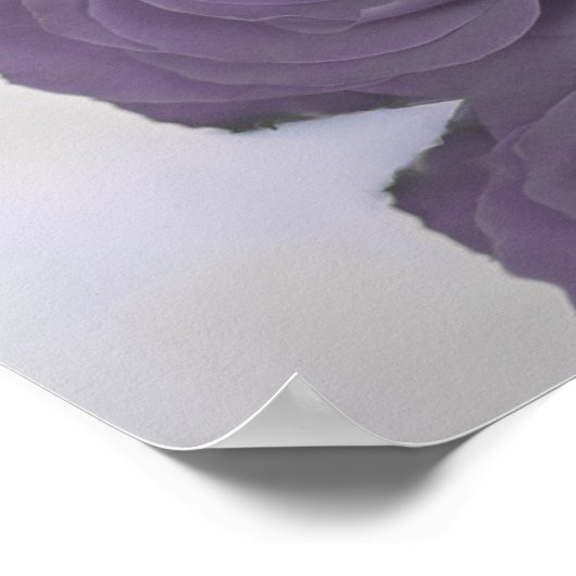 Dusty Lavender Rose 20 Table Wedding Seating Chart Poster (Ecke)