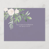 Dusty LAVENDER Sage Floral BUDGET WEDING Einladung (Rückseite)