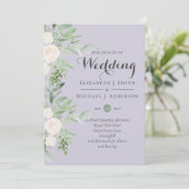 Dusty Lavender Sage Floral Wedding BUDGET (Stehend Vorderseite)