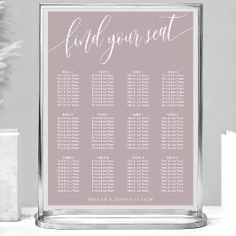 Dusty Lavender Simple Wedding Seekarten Poster