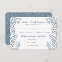 Dusty Light Blue Wedding Vintag Botanical UAWG