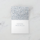 Dusty Light Blue Wedding Vintag Dankeskarte (Innenseite)