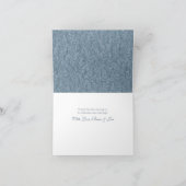 Dusty Light Blue Wedding Vintag Dankeskarte (Innenseite)