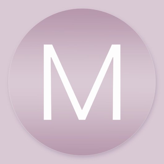 Dusty Lila (bearbeitbare Farbe) Moderne Minimalist Runder Aufkleber