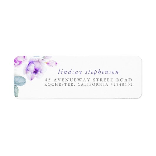 Dusty Lila Blooms Elegantes Wasser (Vorne)