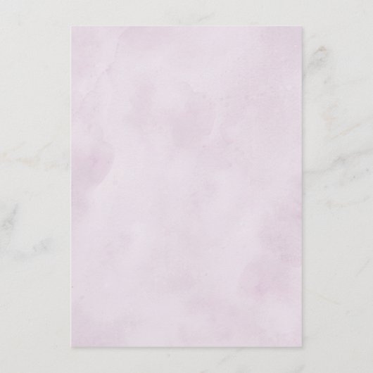 Dusty Lila Blooms Geometric Wedding Details Begleitkarte (Rückseite)