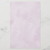 Dusty Lila Blooms Geometric Wedding Menu (Rückseite)