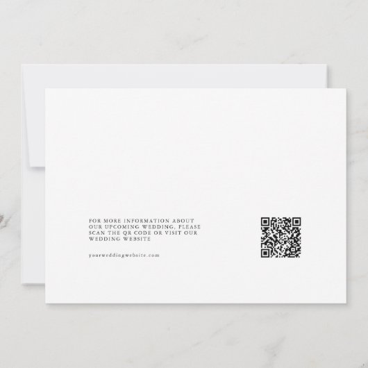 Dusty Lila Boho Arch Foto QR-Code Save the Date Einladung (Rückseite)