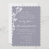Dusty Lila Boho Wildblume Branch Wedding Einladung (Vorderseite)