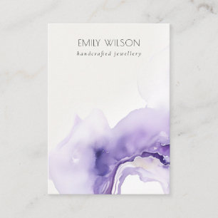 Dusty-Lila-Chic-Wasserfarbe-Achat-Rohling-Schmuck Visitenkarte