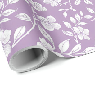 Dusty Lila Chinoiserie Dekoupage Geschenkpapier