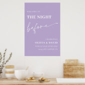 Dusty Lila die Nacht vor der Probe unterzeichnen Poster (Küche)