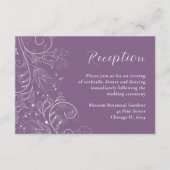 Dusty Lila Elegante Hochzeitsempfehlung Begleitkarte (Vorderseite)