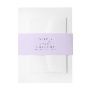 Dusty Lila Elegante Minimale Hochzeit Einladungsbanderole