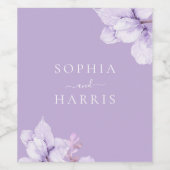 Dusty Lila Elegante Winter Frühlingssonne Weinetikett (Einzelnes Label)