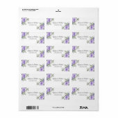 Dusty Lila Eucalyptus Botanische Adresse Adressaufkleber (Vorne)