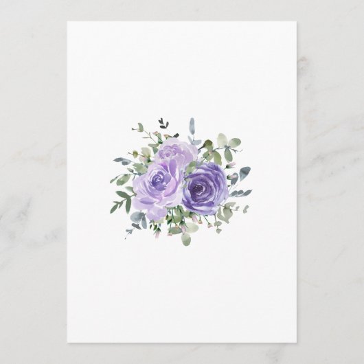 Dusty Lila Eukalyptus Botanisches Brautparty Einladung (Rückseite)