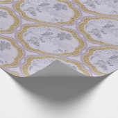 Dusty Lila Floral Medallion Geschenkpapier (Ecke)