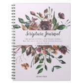 Dusty Lila Floral Personalisiert Scripture Journal Notizblock (Vorderseite)
