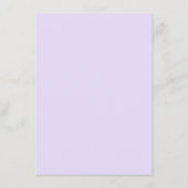 Dusty Lila Floral Wedding Details Begleitkarte (Rückseite)