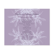 Dusty Lila Floral Wedding Program