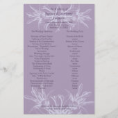 Dusty Lila Floral Wedding Program (Vorderseite)